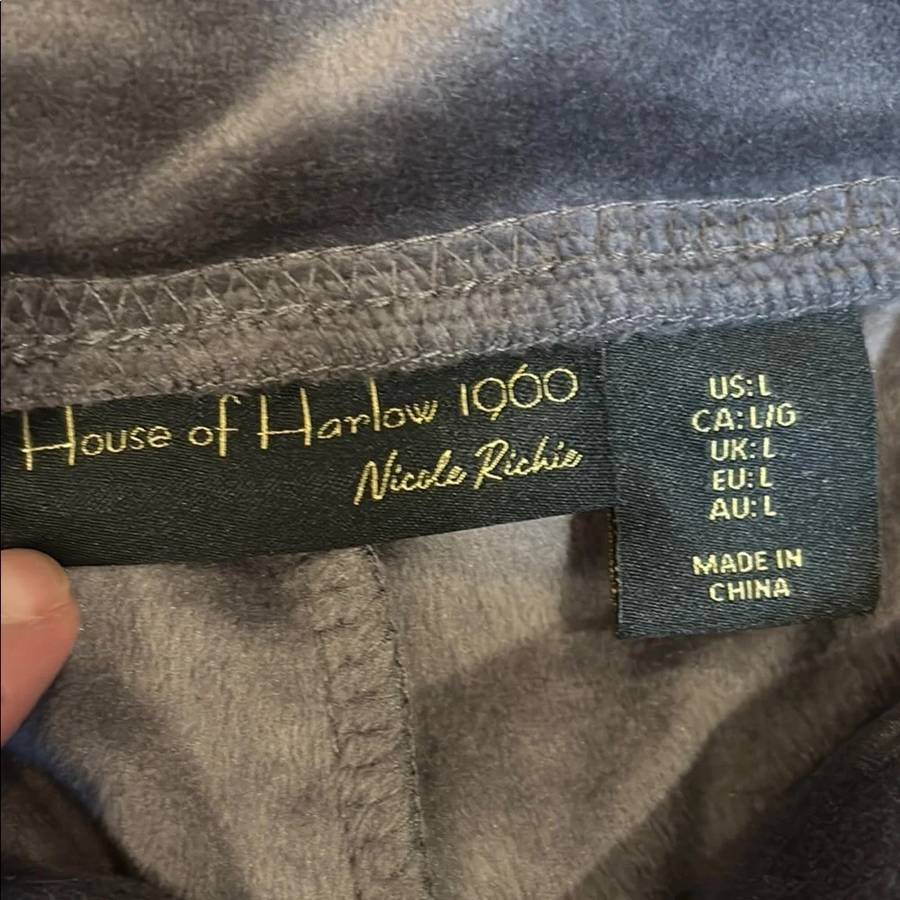Revolve House Of Harlow 1960 Velour Jogger Pants Gray large - Picture 4 of 5